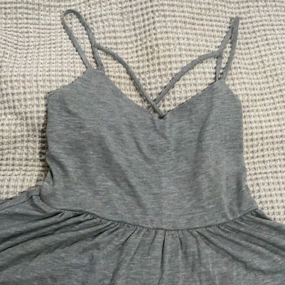 Lush clothing grey romper